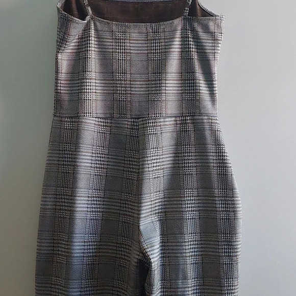 90s Y2K Houndstooth Romper  Jumper Popular basics 90s Y2K Large Academia L - Picture 6 of 9